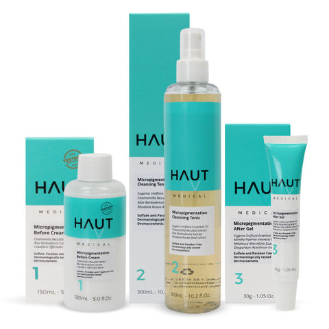 Haut Medical - Professional Combo Step 1, 2 & 3 - Permanent Makeup (PMU) and Body Tattooing - PACK WITH 3 UNITS Haut Medical Haut Medical - Professional Combo Step 1, 2 & 3 - Permanent Makeup (PMU) and Body Tattooing - PACK WITH 3 UNITS Haut Medical