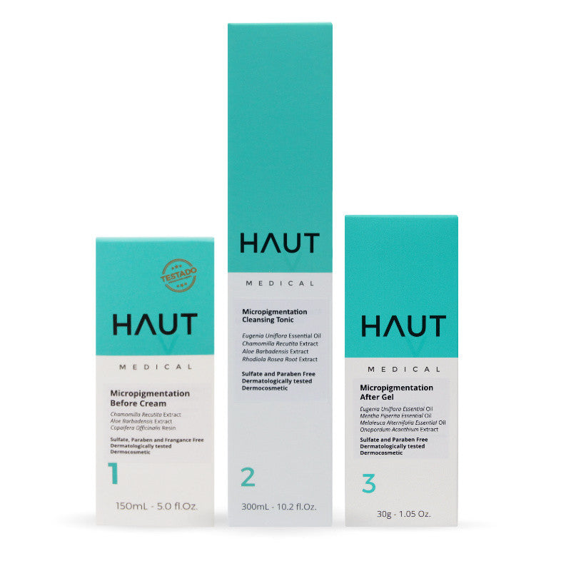 Haut Medical - Professional Combo Step 1, 2 & 3 - Permanent Makeup (PMU) and Body Tattooing - PACK WITH 3 UNITS Haut Medical Haut Medical - Professional Combo Step 1, 2 & 3 - Permanent Makeup (PMU) and Body Tattooing - PACK WITH 3 UNITS Haut Medical