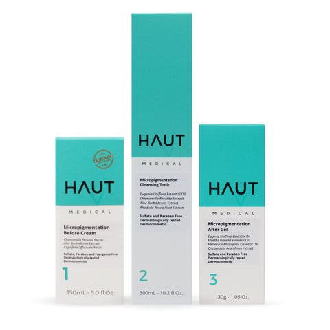 Haut Medical - Professional Combo Step 1, 2 & 3 - Permanent Makeup (PMU) and Body Tattooing - PACK WITH 3 UNITS Haut Medical Haut Medical - Professional Combo Step 1, 2 & 3 - Permanent Makeup (PMU) and Body Tattooing - PACK WITH 3 UNITS Haut Medical