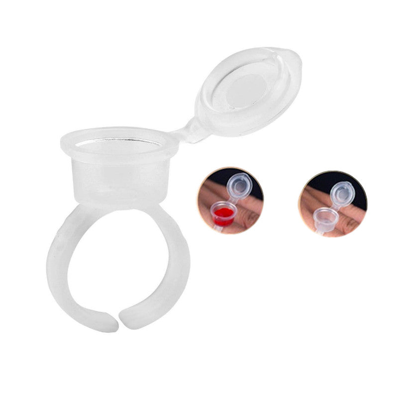 Beauty Built - Tattoo Ink Ring Cups Tattoo Pigment Holder Container Permanent Makeup Tool - 40pcst Makeup Tool - 40pcs Beauty Built