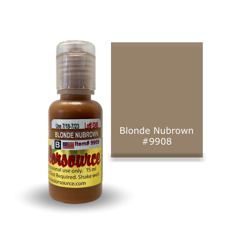 Kolorsource - Permanent Makeup Pigment (PMU) Blonde Nubrown #9908 - 15ml Kolorsource