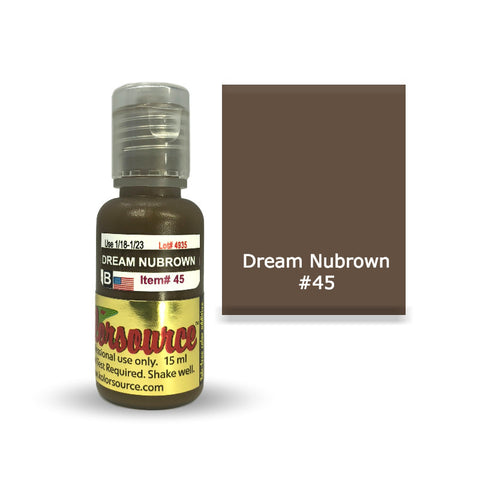 Kolorsource - Permanent Makeup Pigment (PMU) Dream Nubrown #45 - 15ml Kolorsource