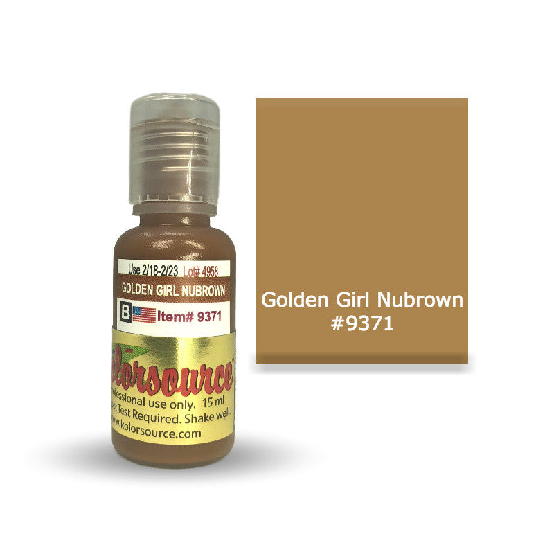 Kolorsource - Permanent Makeup Pigment (PMU) Golden Girl Nubrown #9371 - 15ml Kolorsource