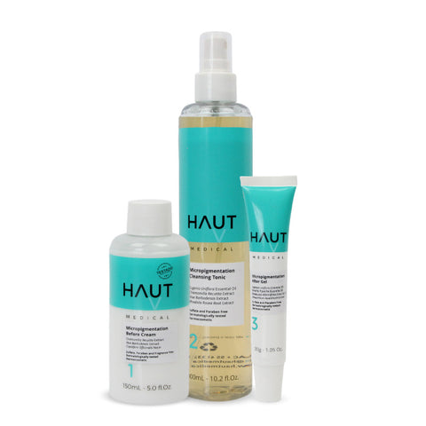 Haut Medical - Professional Combo Step 1, 2 & 3 - Permanent Makeup (PMU) and Body Tattooing - PACK WITH 3 UNITS Haut Medical